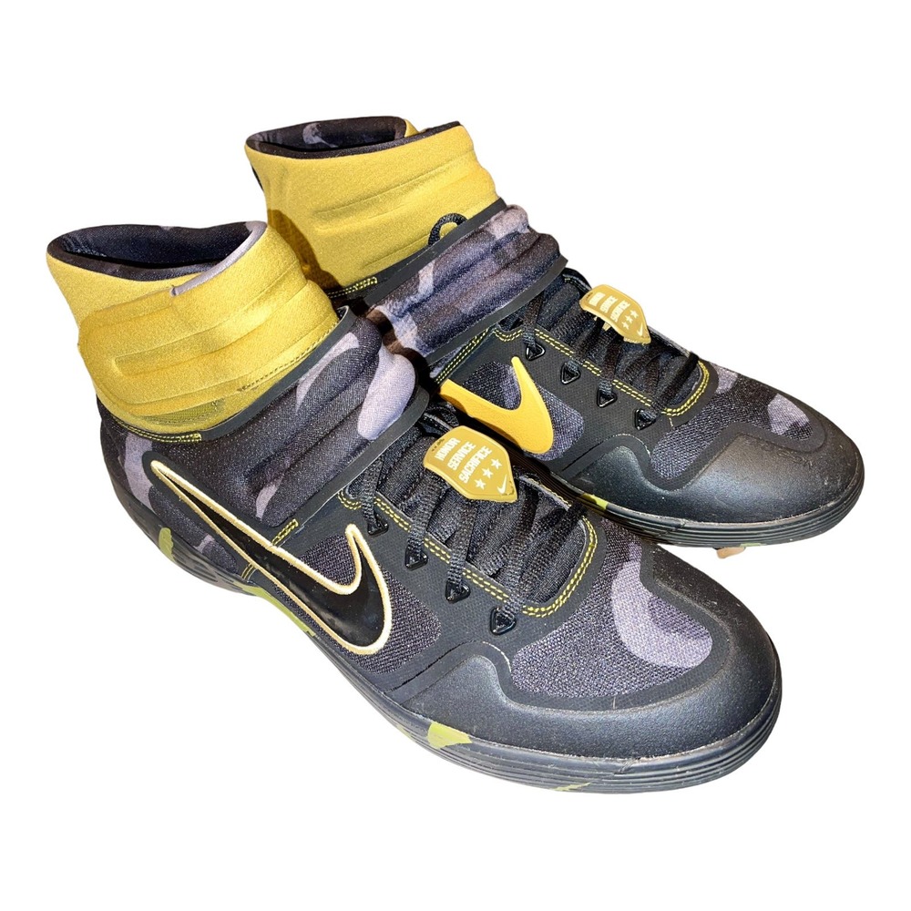 Nike Alpha Huarache Elite 2 Mid Baseball Cleats Camo AV2471-001 Men's Size 13